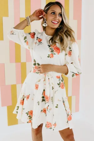 The Shelby Floral Tie Waist Mini Dress - FINAL SALE