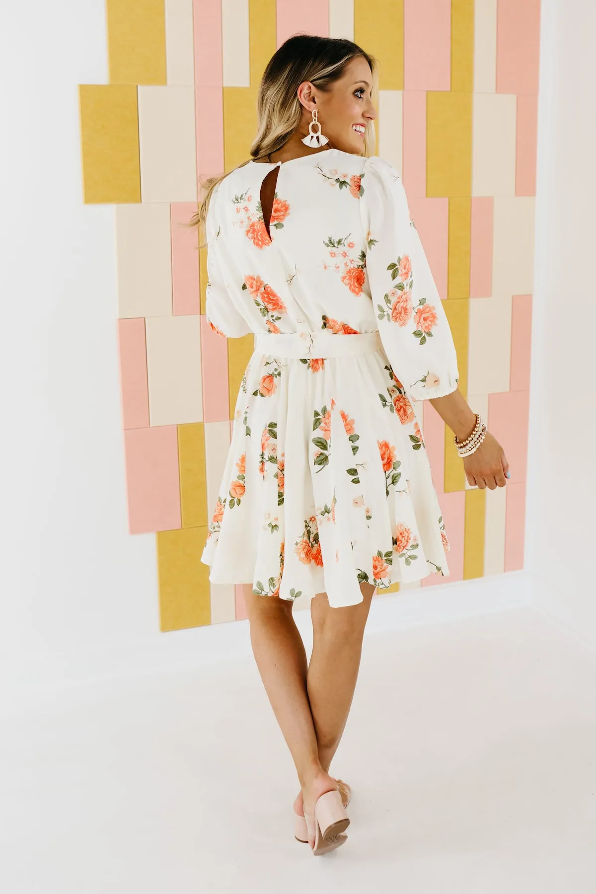 The Shelby Floral Tie Waist Mini Dress - FINAL SALE