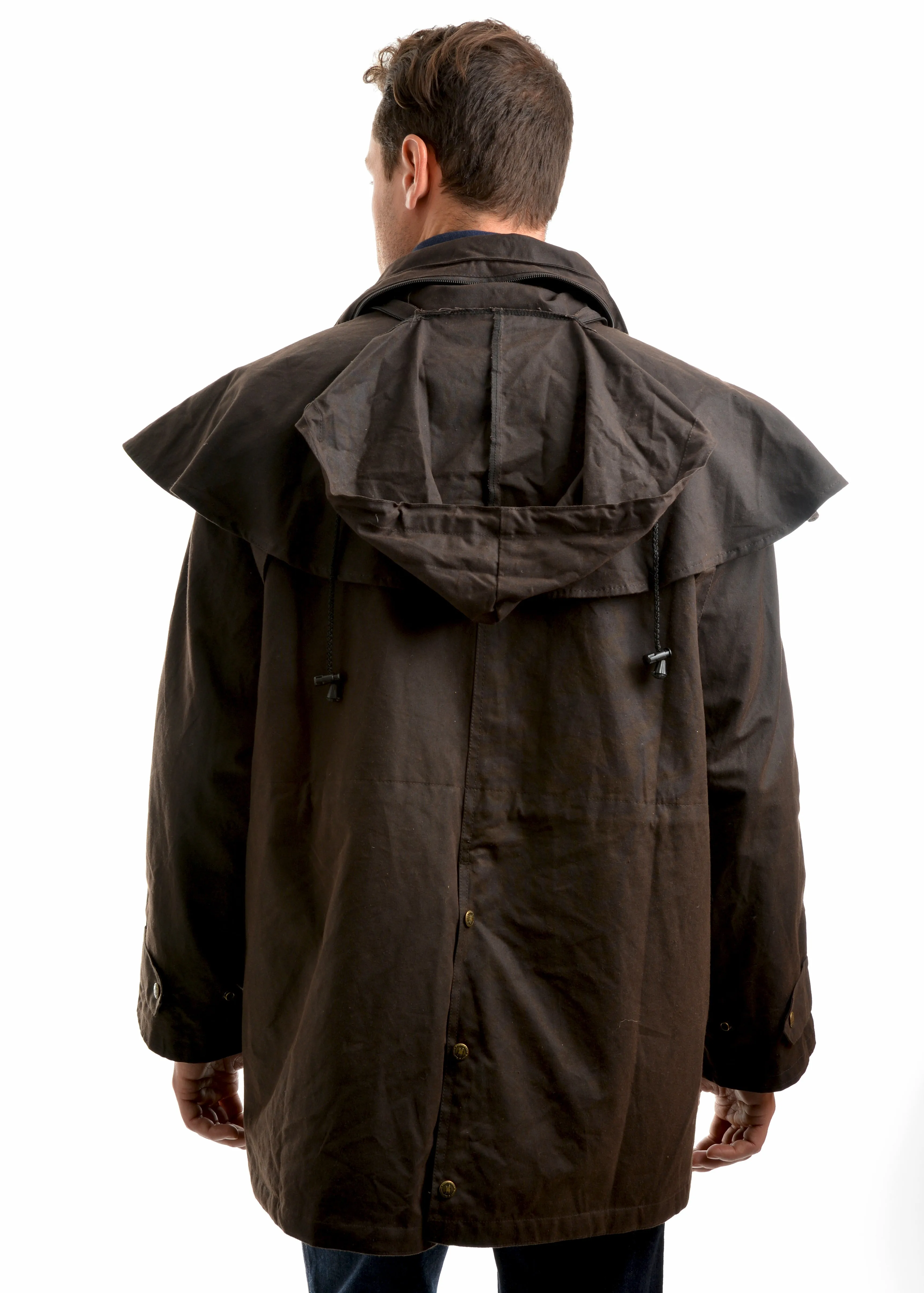 Thomas Cook Men's High Country Professional Oilskin Short Coat - Brown