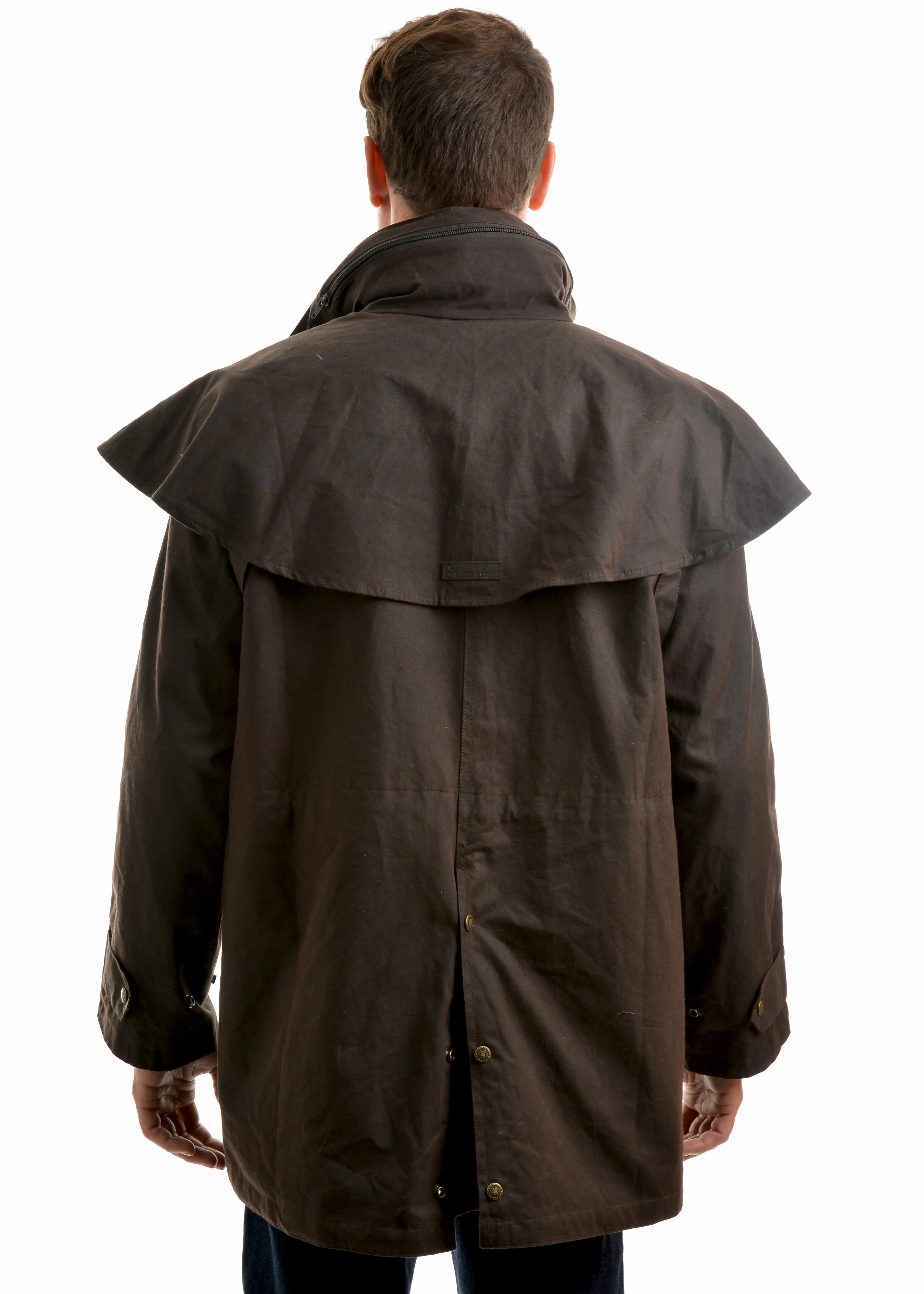 Thomas Cook Men's High Country Professional Oilskin Short Coat - Brown