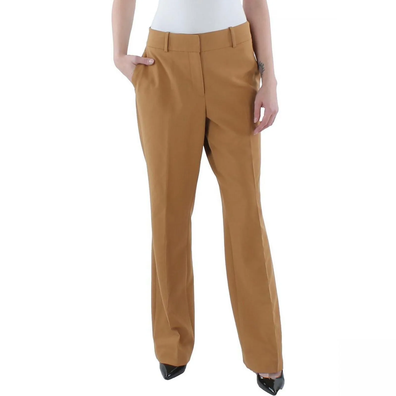 Tommy Hilfiger Sutton Slim Full Length Trousers Bootcut Pants J2XK0573 Brown 0