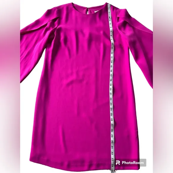 Trina Turk Memorable Hot Pink Tulip Sleeves Dress Size 6