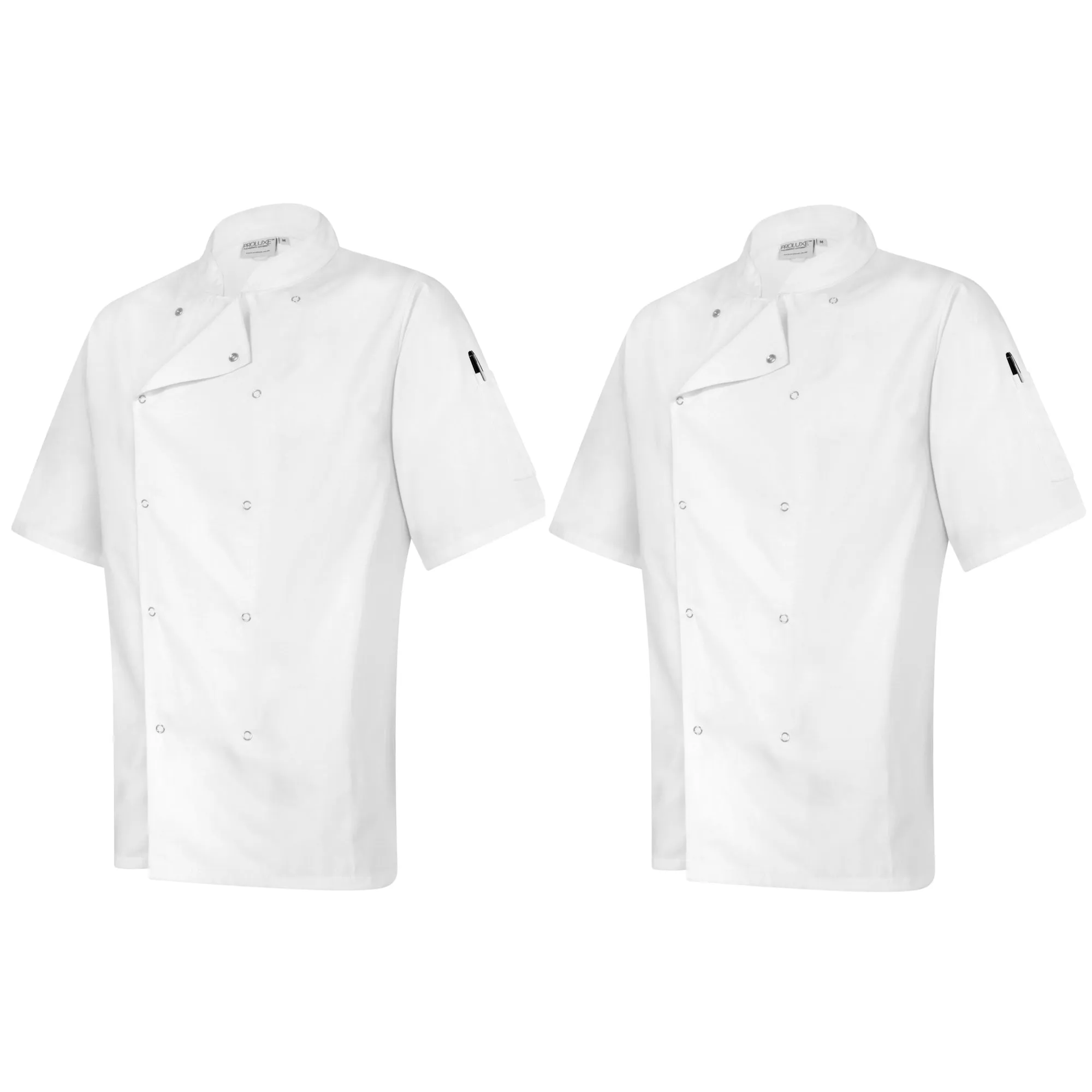 Twin Pack - Professional Chefs Jacket - Short Sleeve - White