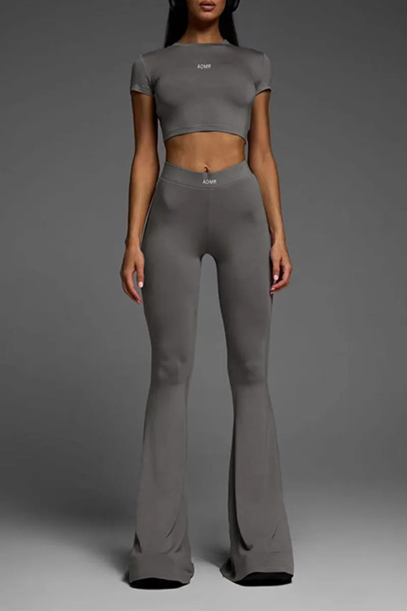 UQ3314 Crop Tee and Tights Set