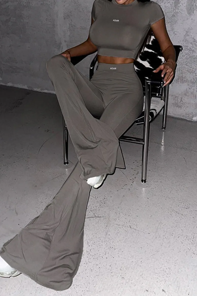 UQ3314 Crop Tee and Tights Set