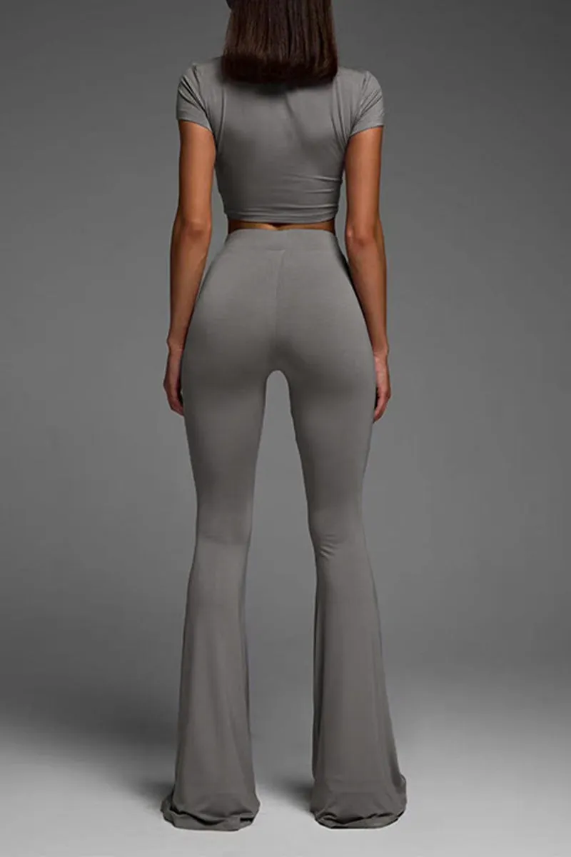 UQ3314 Crop Tee and Tights Set