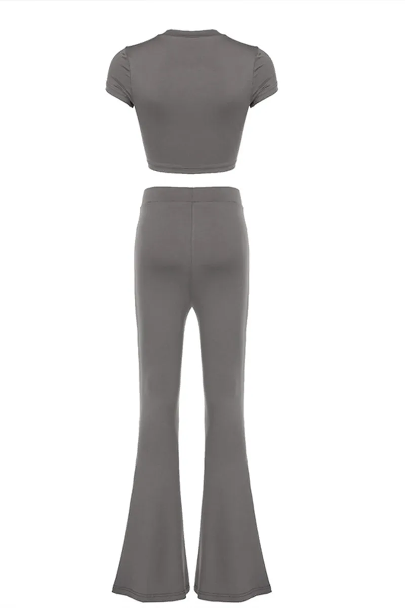 UQ3314 Crop Tee and Tights Set