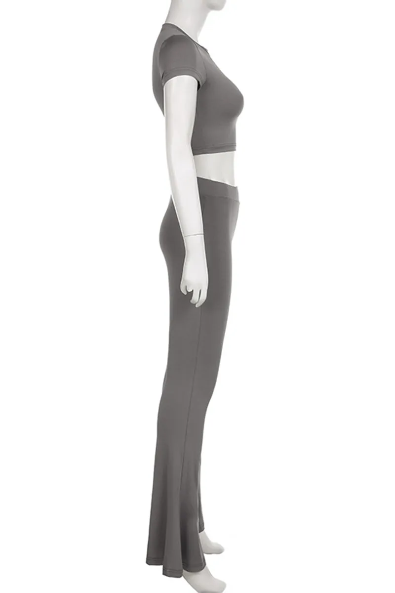 UQ3314 Crop Tee and Tights Set