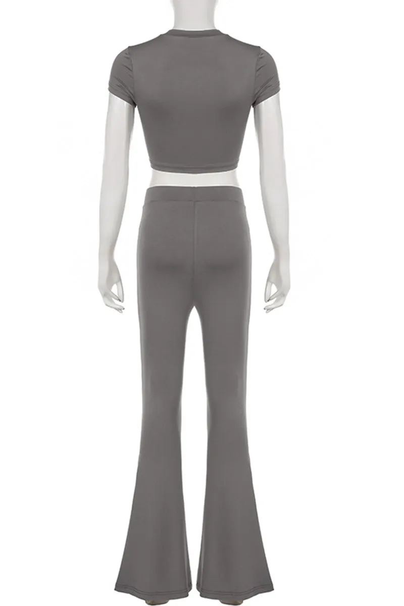 UQ3314 Crop Tee and Tights Set
