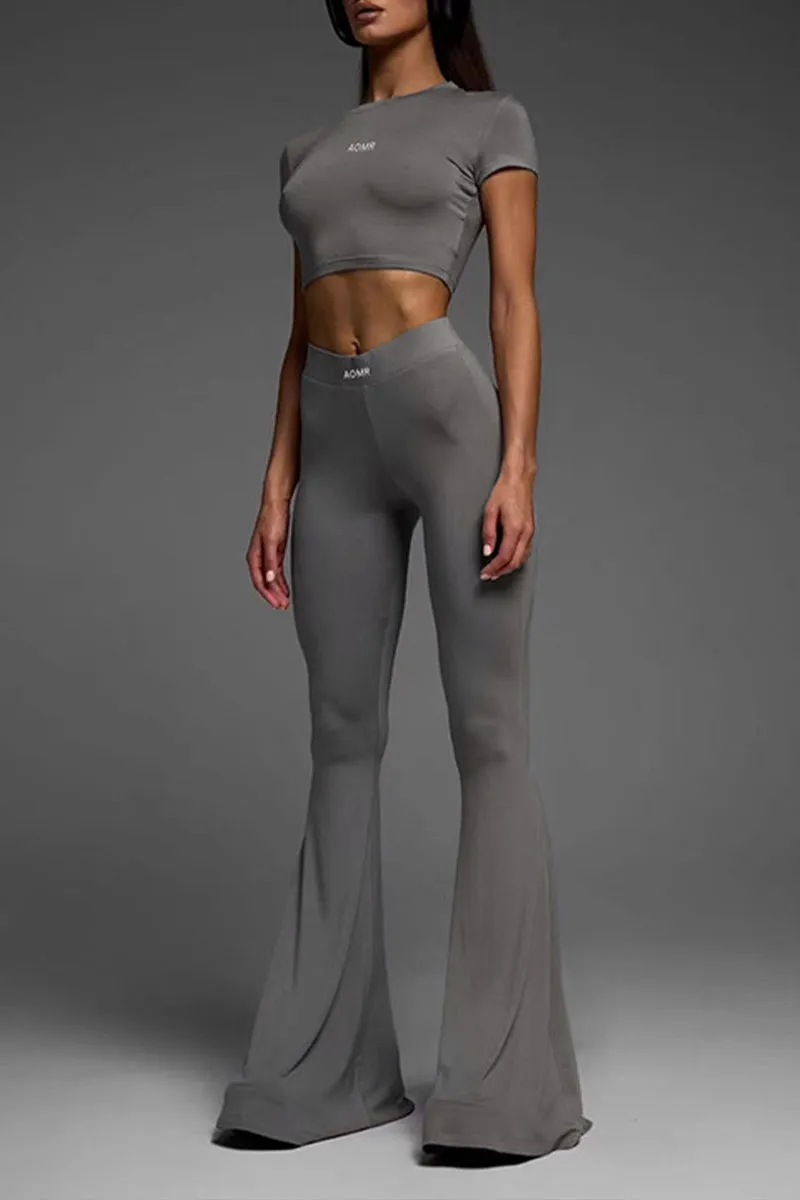 UQ3314 Crop Tee and Tights Set