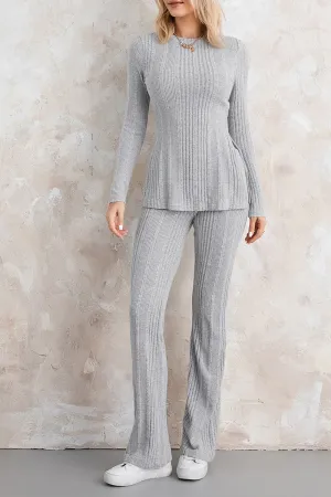 US3191 Knitted Shirt and Pants Set