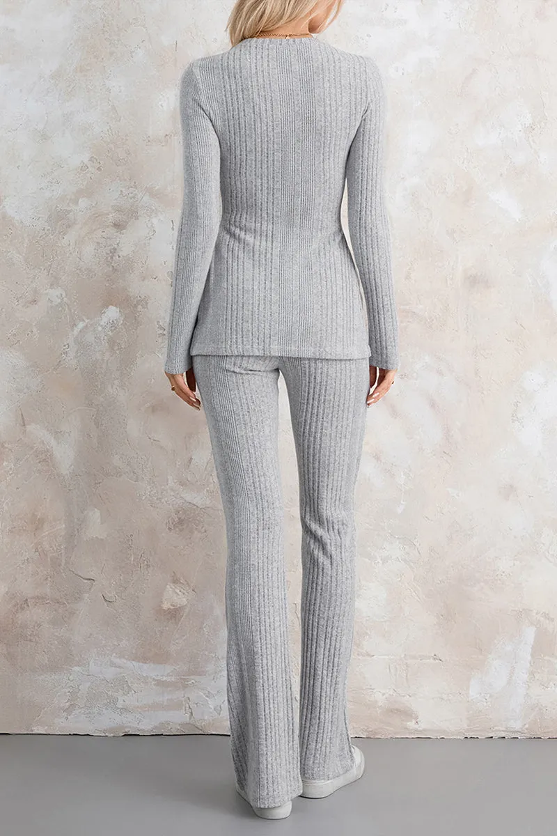 US3191 Knitted Shirt and Pants Set