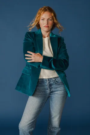 Velvet Blazer || Deep Lagoon