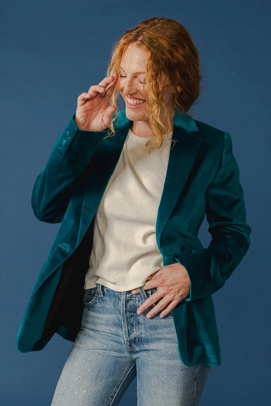 Velvet Blazer || Deep Lagoon