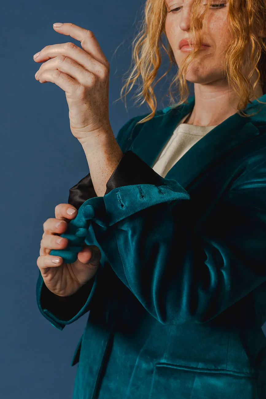 Velvet Blazer || Deep Lagoon