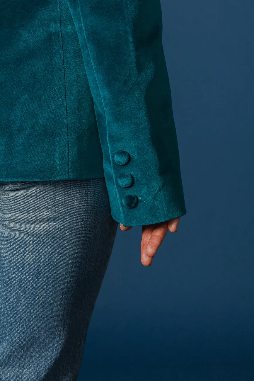 Velvet Blazer || Deep Lagoon