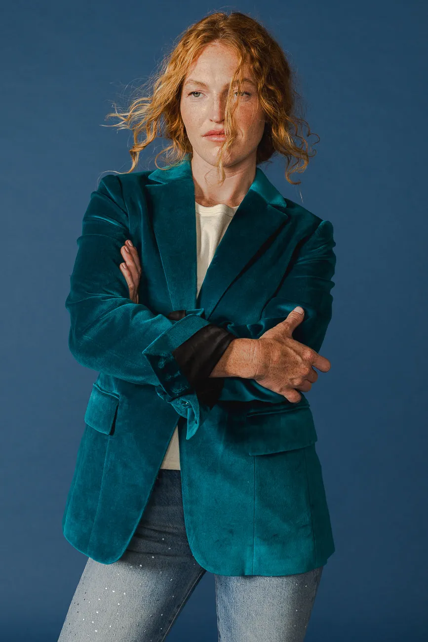 Velvet Blazer || Deep Lagoon