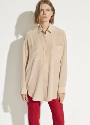 Vince Oversized Button Front Blouse