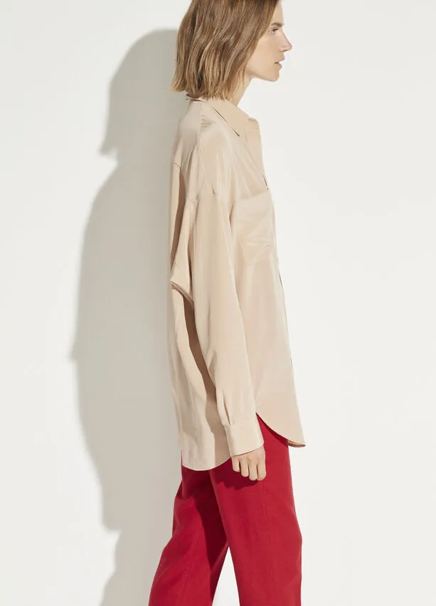 Vince Oversized Button Front Blouse