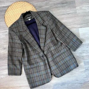 Vintage 1990’s houndstooth oversized blazer