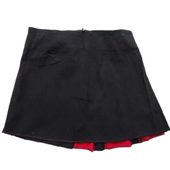 Vintage Emily the Strange Pleated Skirt, Zippers, Striped, Black, Size 7