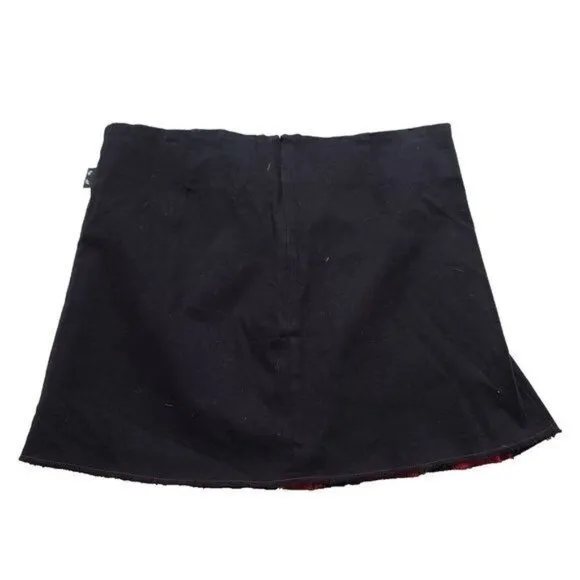 Vintage Emily the Strange Pleated Skirt, Zippers, Striped, Black, Size 7