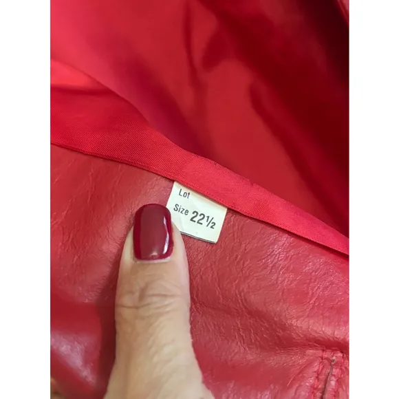 Vintage Lauren Alexandra Leather Jacket - Red - 22 1/2W