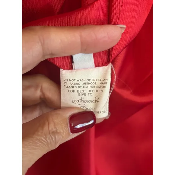 Vintage Lauren Alexandra Leather Jacket - Red - 22 1/2W