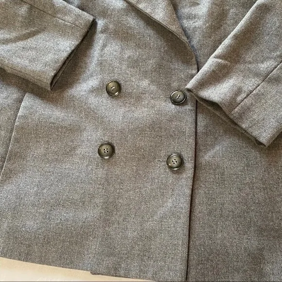 Vintage Mister Leonard Pure Virgin Wool Jacket Coat Dark Academia Gray Size 10