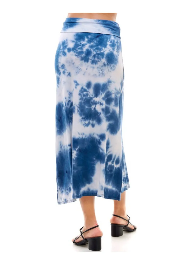 Water Color Midi Skirt-Final Sale