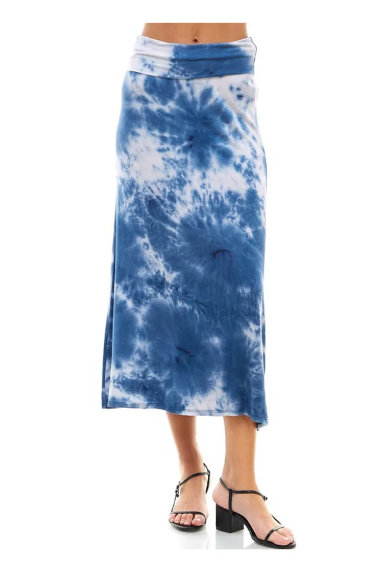 Water Color Midi Skirt-Final Sale