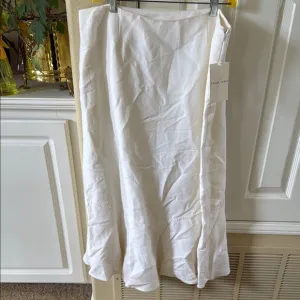 White a-line midi wrap skirt for casual wear