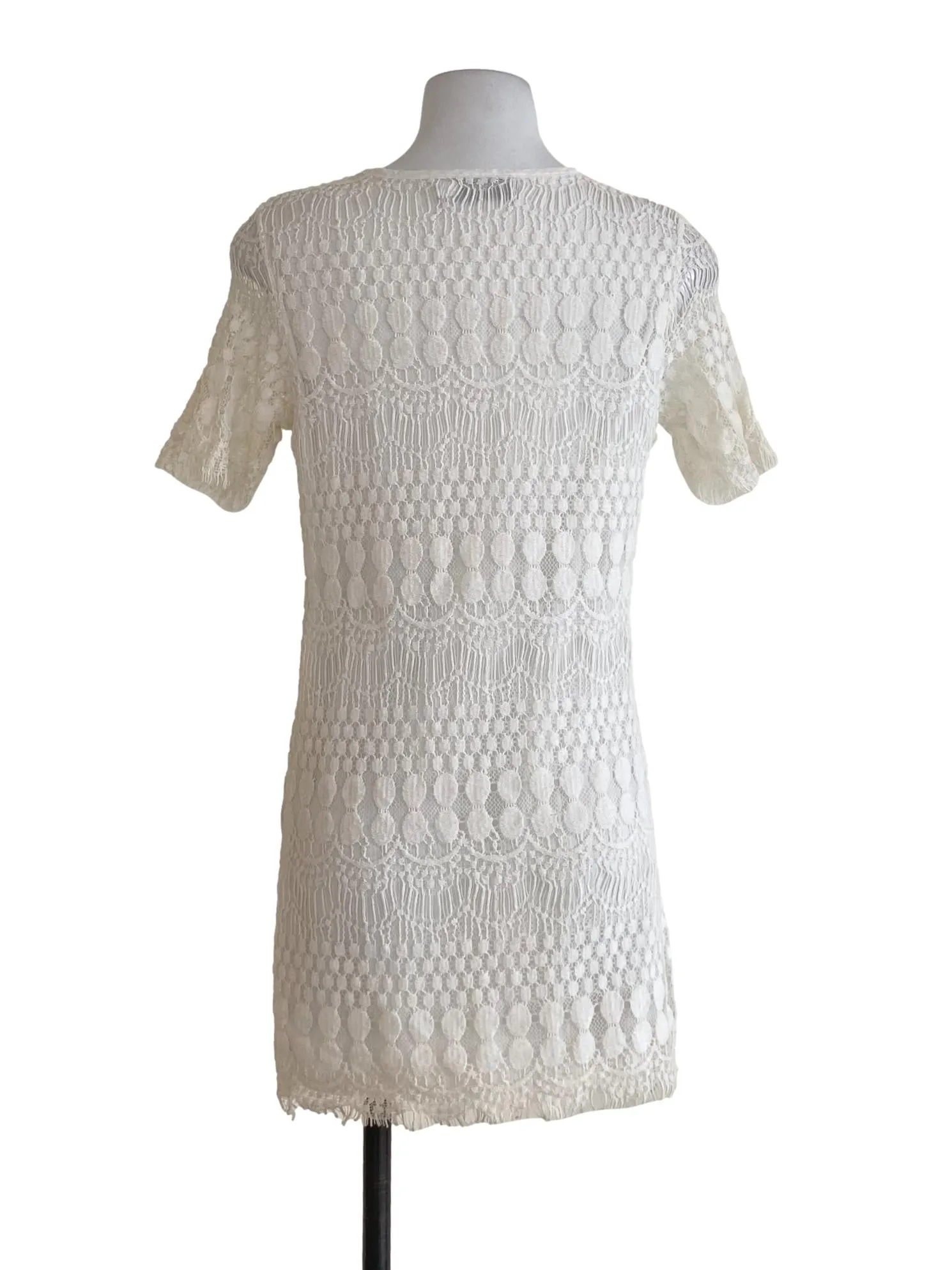 White Eyelet Shift Dress