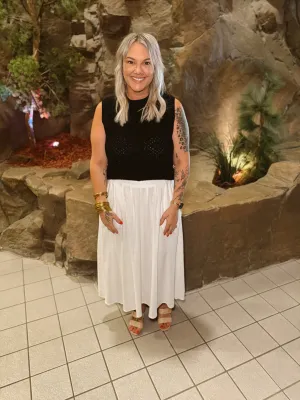 White Pleats Skirt