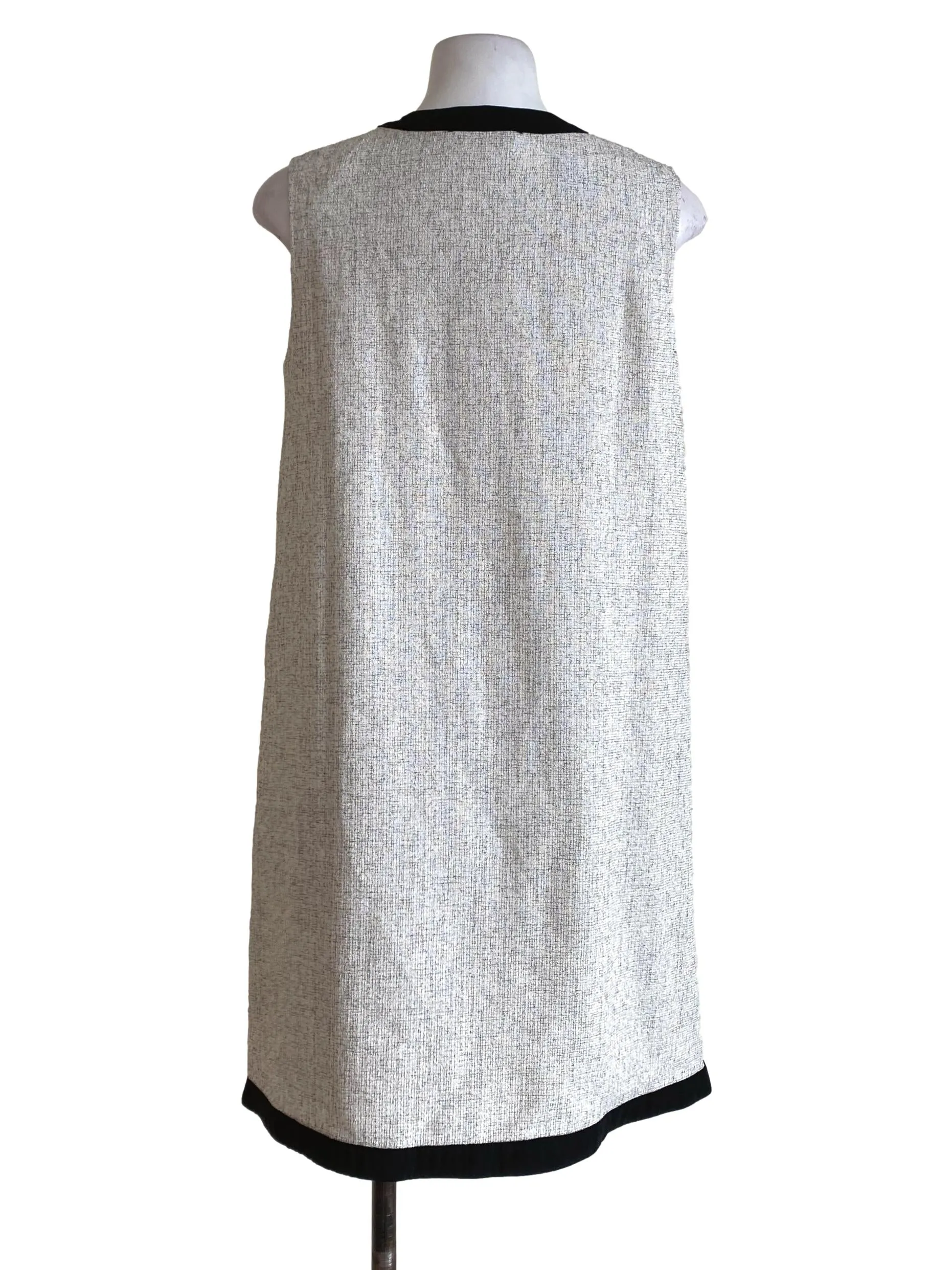 White Tweed Shift Dress