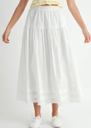 Winnie Eyelet Midi Skirt