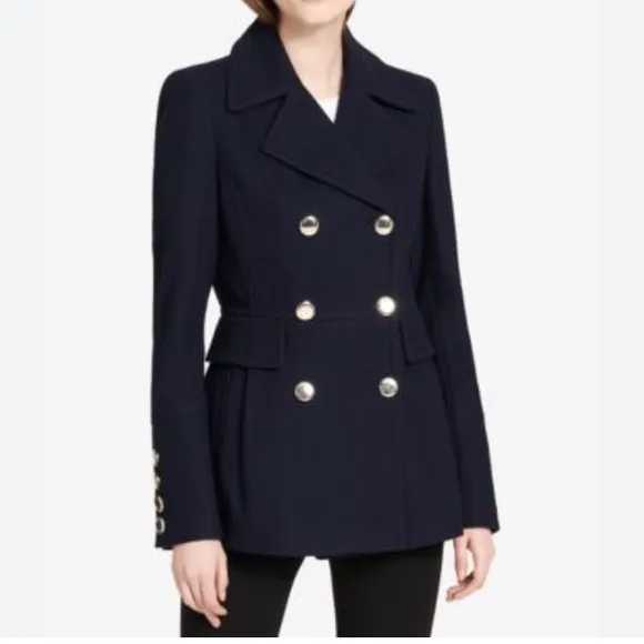 Women's Double-Breasted Navy Peacoat Jacket 4