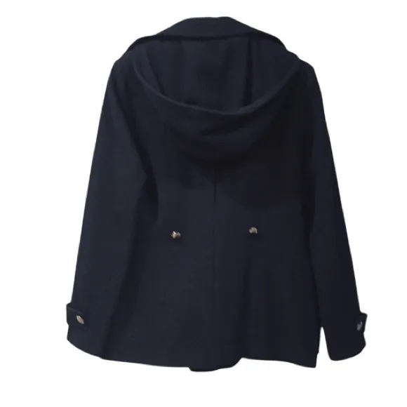 Women's Double-Breasted Navy Peacoat Jacket 4