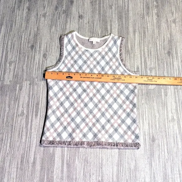 Women's etcetera Knit Set-Tank &amp; Skirt, cream, gray, taupe |Winter/Spring| Sz XS