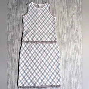 Women's etcetera Knit Set-Tank &amp; Skirt, cream, gray, taupe |Winter/Spring| Sz XS