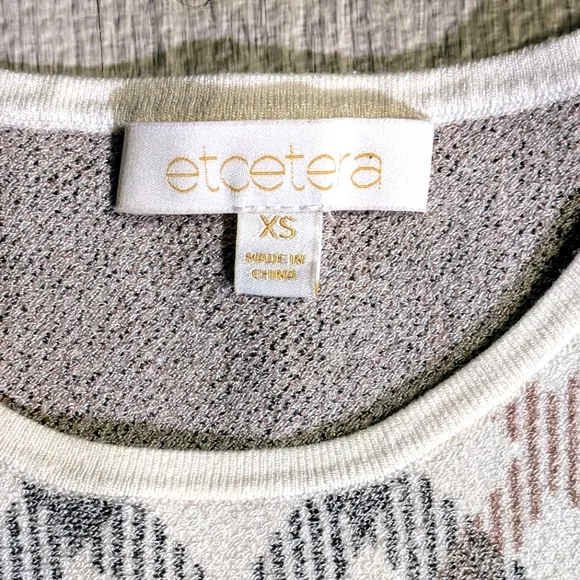 Women's etcetera Knit Set-Tank &amp; Skirt, cream, gray, taupe |Winter/Spring| Sz XS