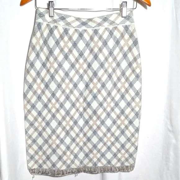 Women's etcetera Knit Set-Tank &amp; Skirt, cream, gray, taupe |Winter/Spring| Sz XS