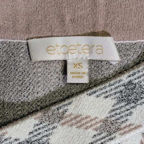 Women's etcetera Knit Set-Tank &amp; Skirt, cream, gray, taupe |Winter/Spring| Sz XS