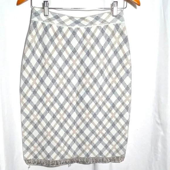 Women's etcetera Knit Set-Tank &amp; Skirt, cream, gray, taupe |Winter/Spring| Sz XS