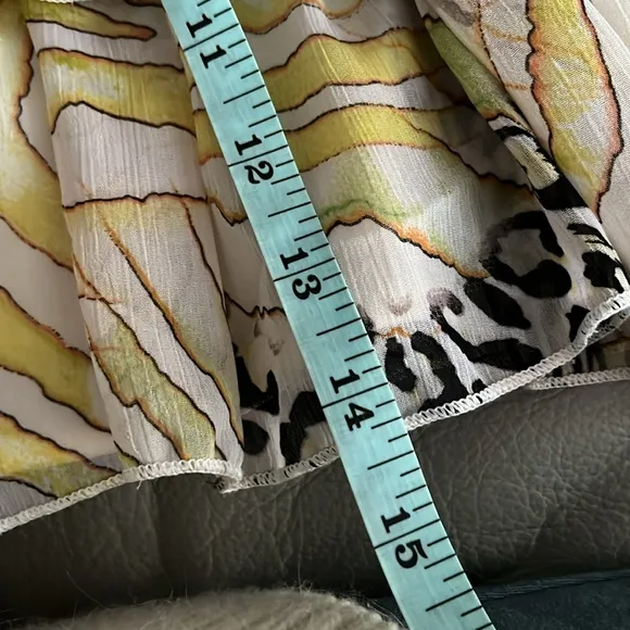 Y2K Luna tiks Women’s Raffle Pleated, Mini Skirt Animal Print Size Large