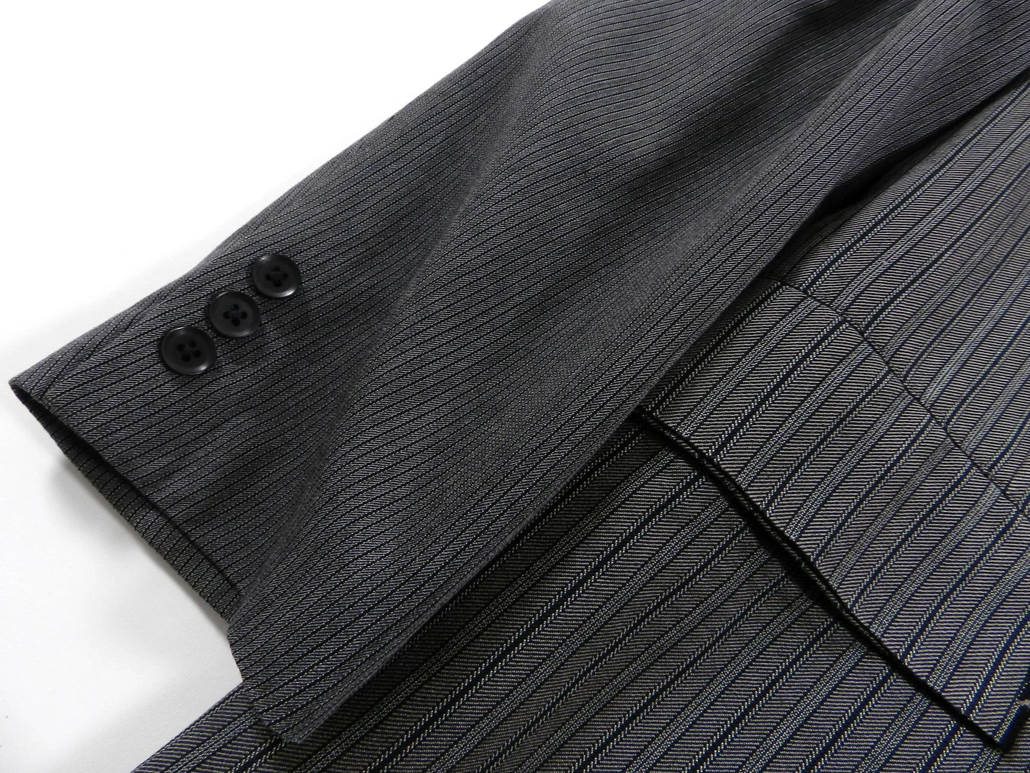 Yohji Yamamoto Vintage 90’s Grey Pinstripe Jacket - M
