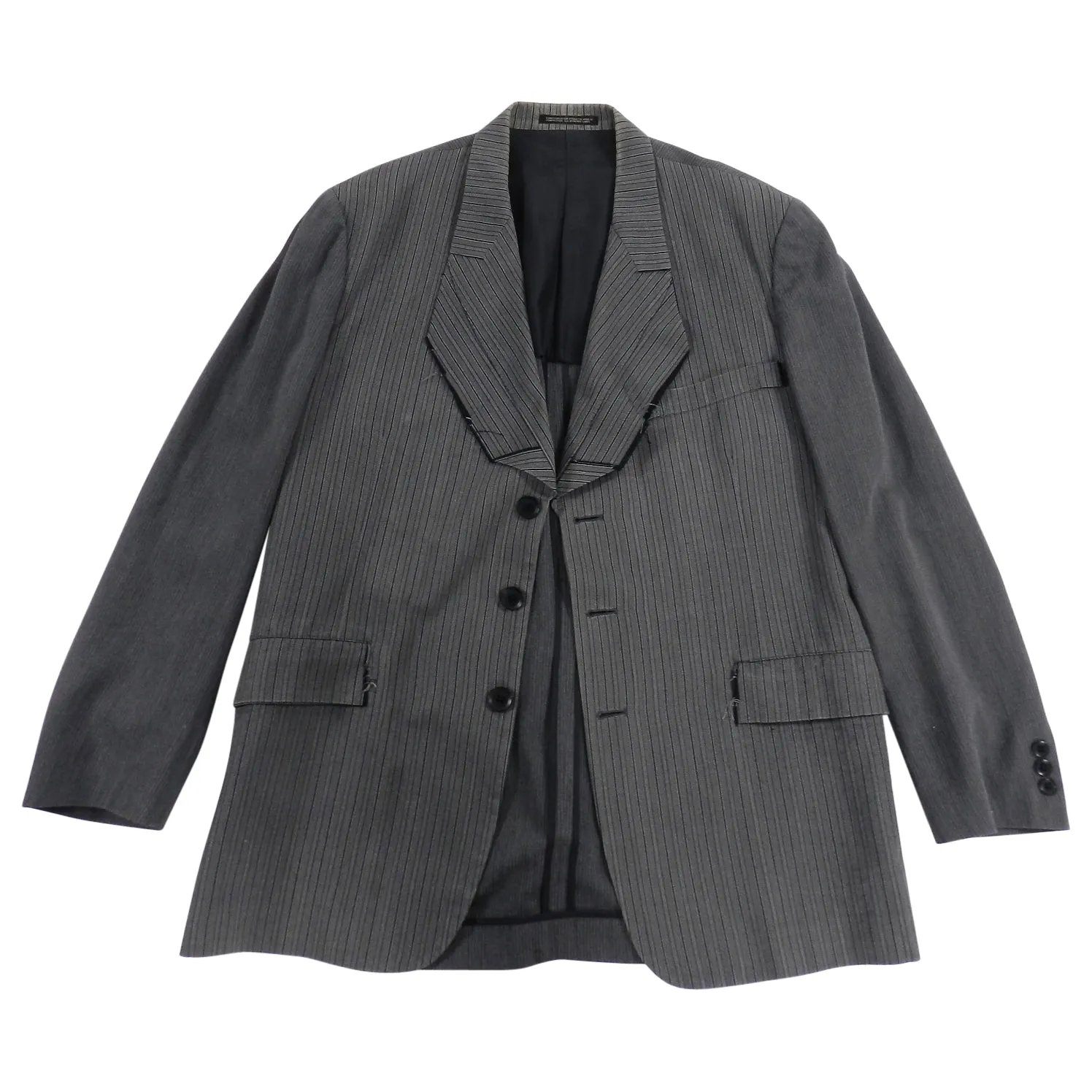 Yohji Yamamoto Vintage 90’s Grey Pinstripe Jacket - M