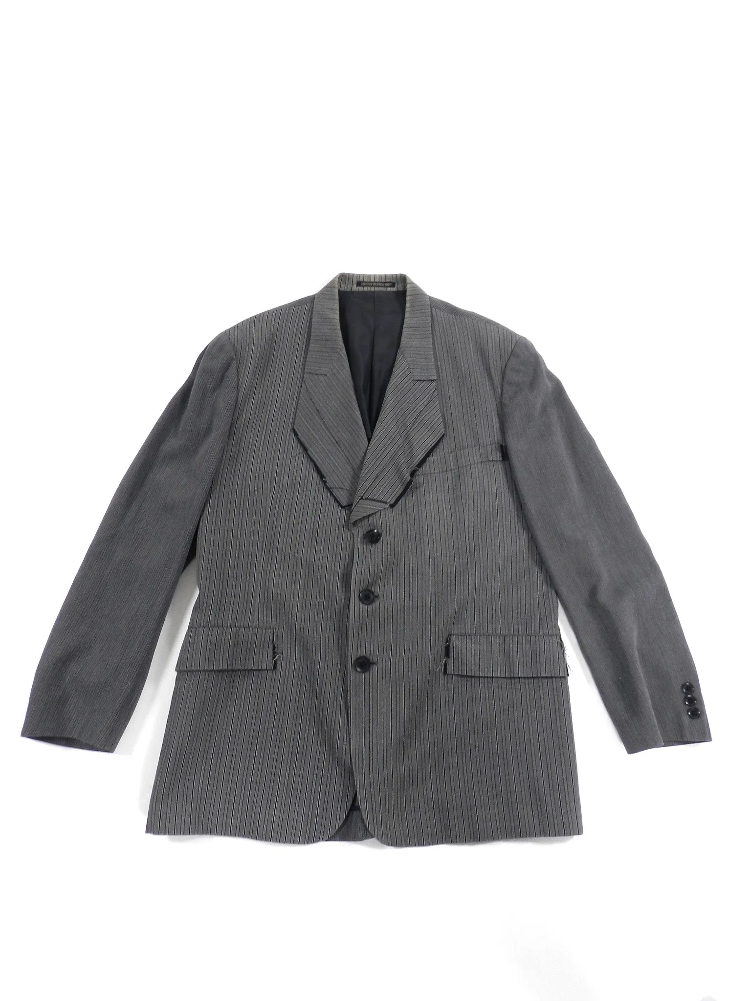 Yohji Yamamoto Vintage 90’s Grey Pinstripe Jacket - M