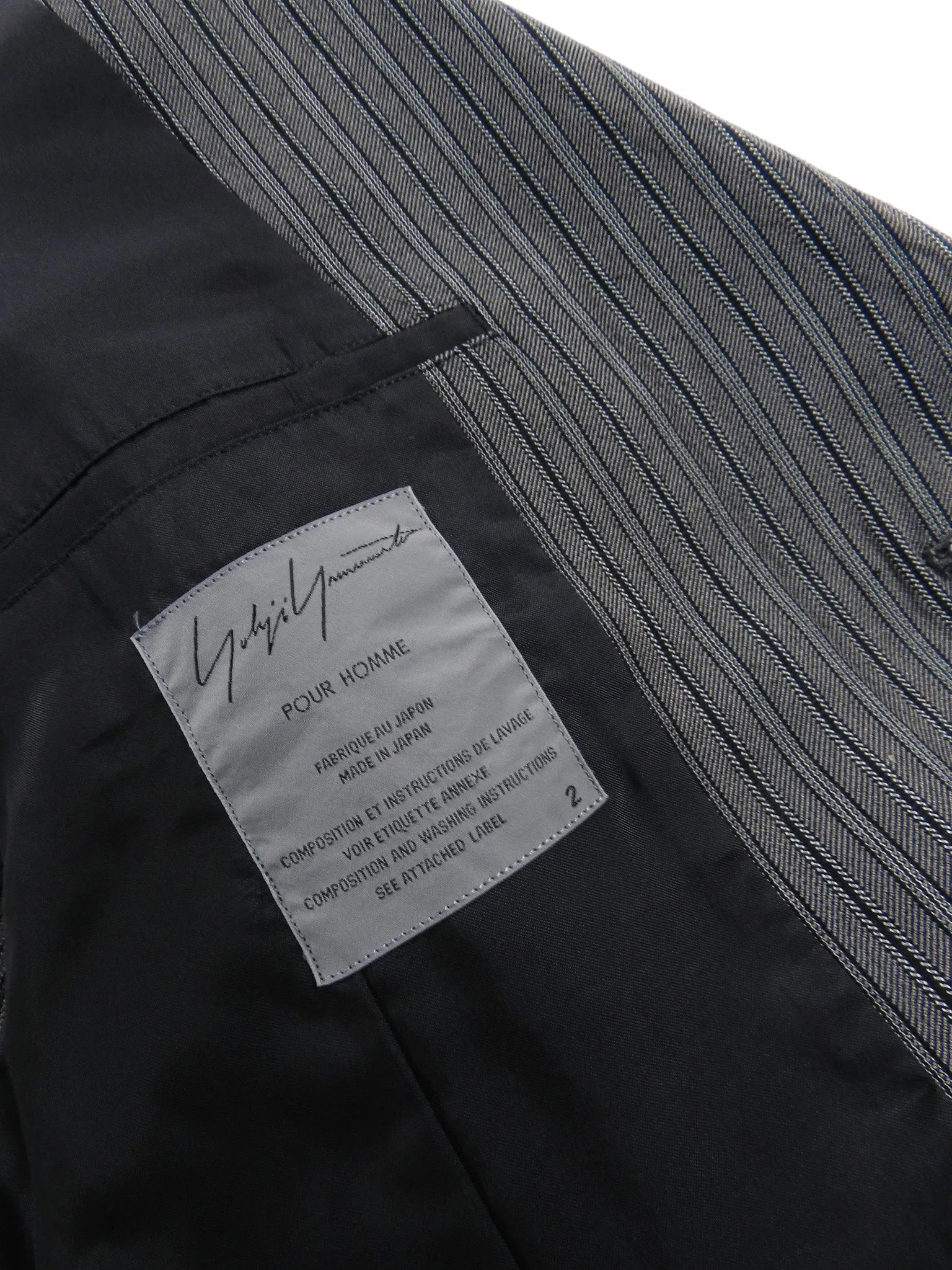 Yohji Yamamoto Vintage 90’s Grey Pinstripe Jacket - M