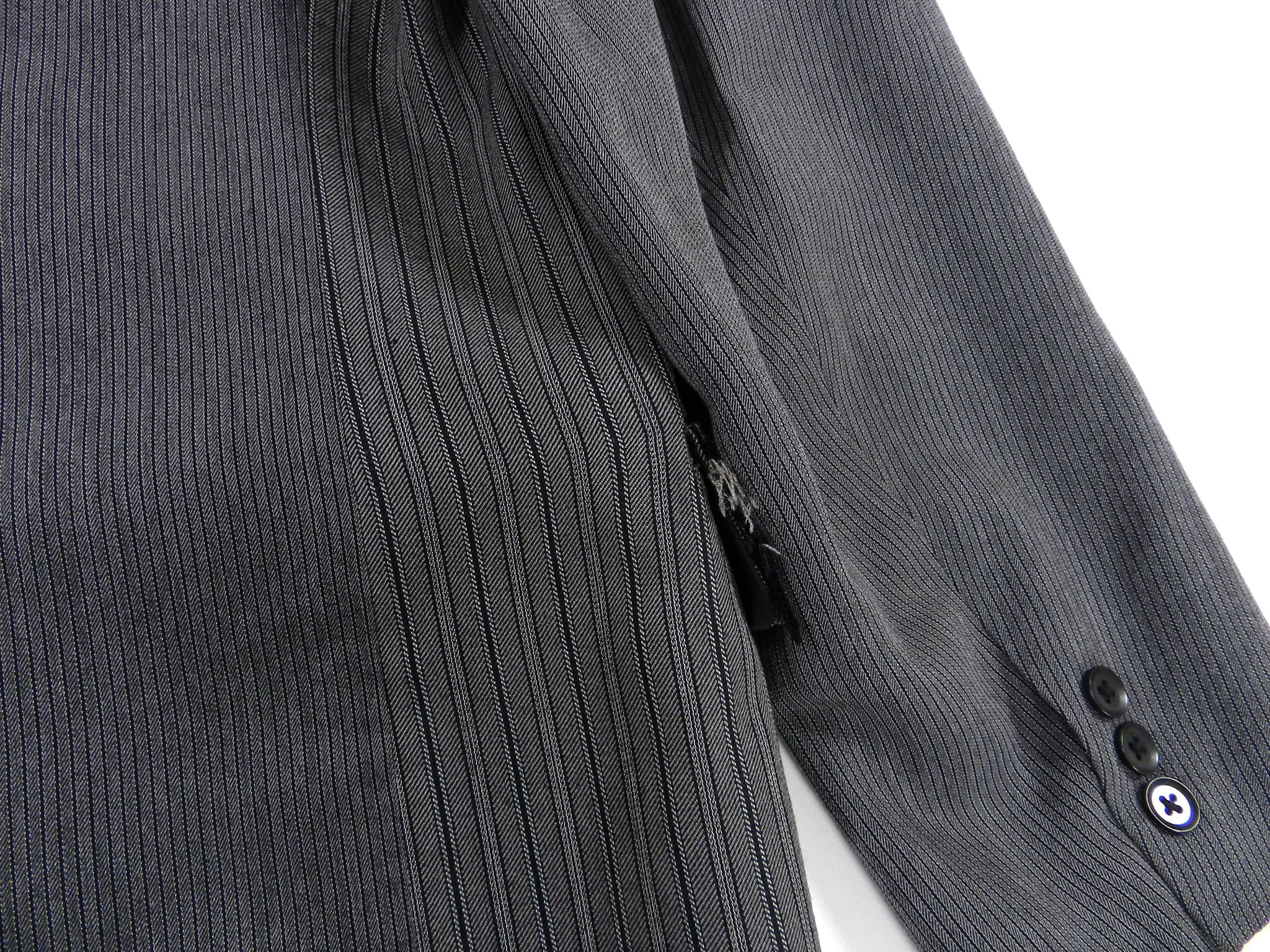 Yohji Yamamoto Vintage 90’s Grey Pinstripe Jacket - M